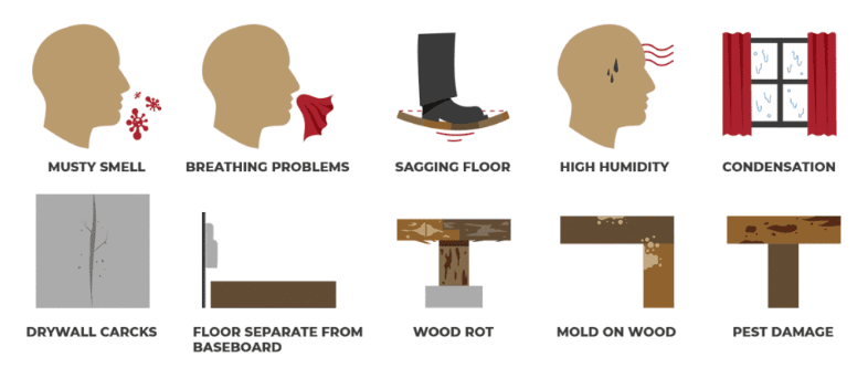 Problems Caused by a Damp Crawl Space