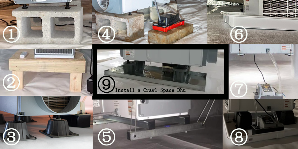 Various Installation Methods of a Crawl Space Dehumidifier