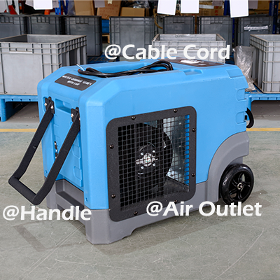 Cable Cord Handle and Air Outlet of the 90l Lgr Dehumidifier