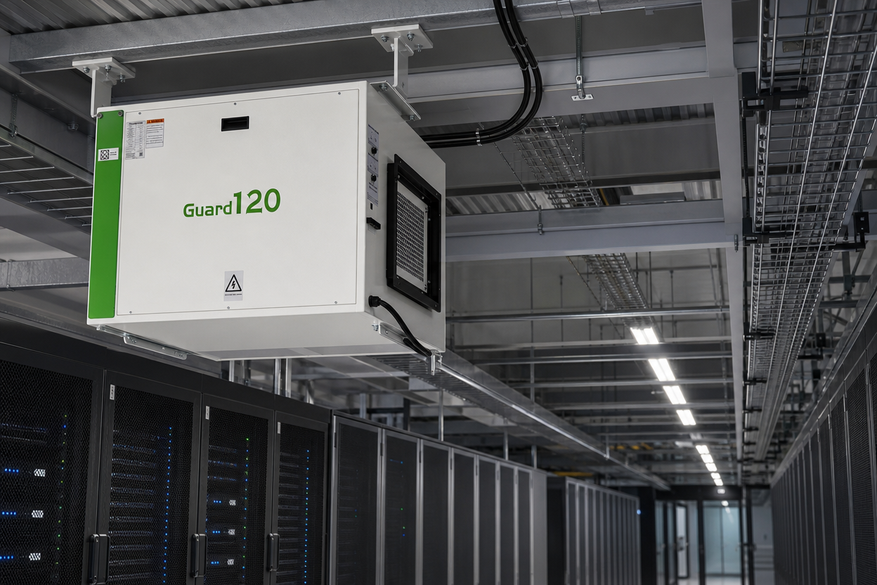 Guard120 Ceiling Mounted Dehumidifier for Data Centre Humidity Control