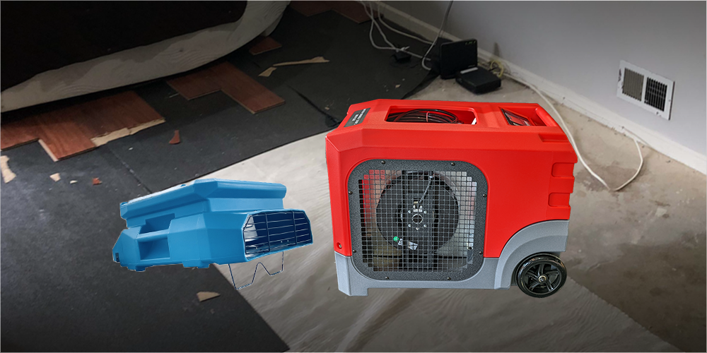 Lgr Dehumidifier and Floor Air Mover Fan for Water Damage Restoration