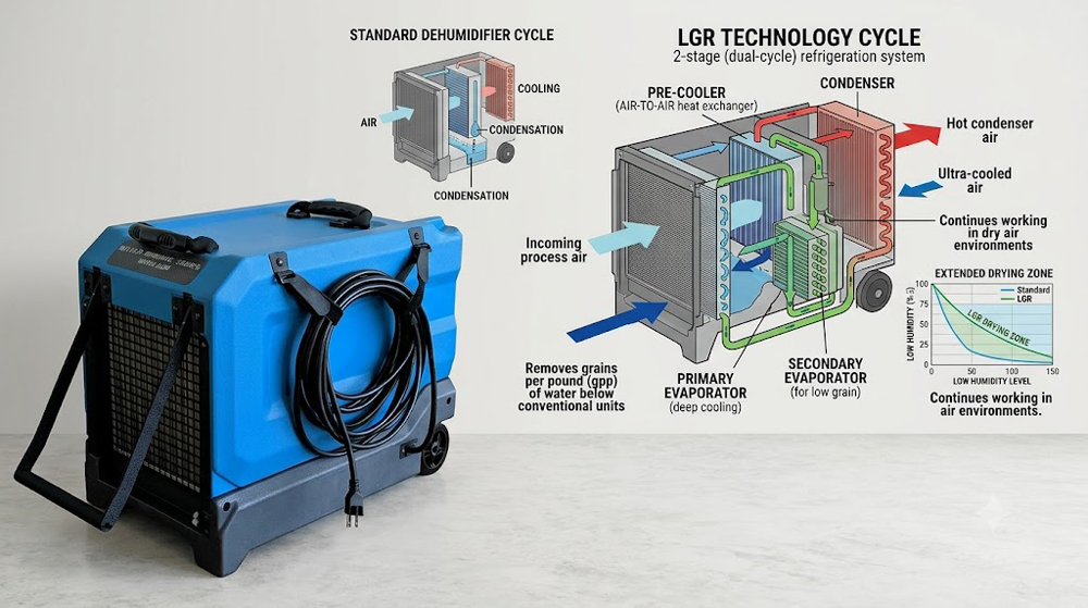 Lgr Technology of Preair Restoration Dehumidifier