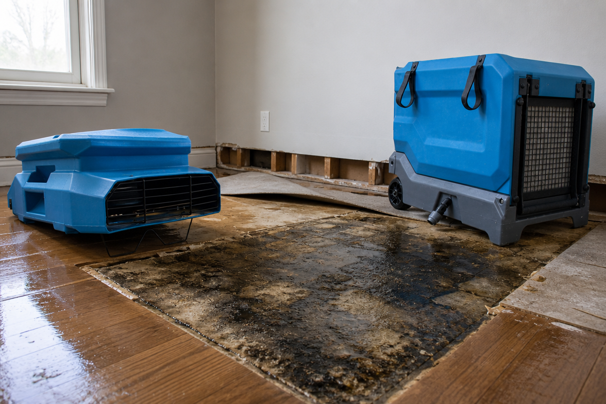 Lgr105 Dehumidifier and Air Mover for Molded Damp Floor