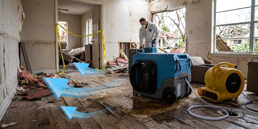 Lgr105 Restoration Dehumidifier for Hurricane Damaged House