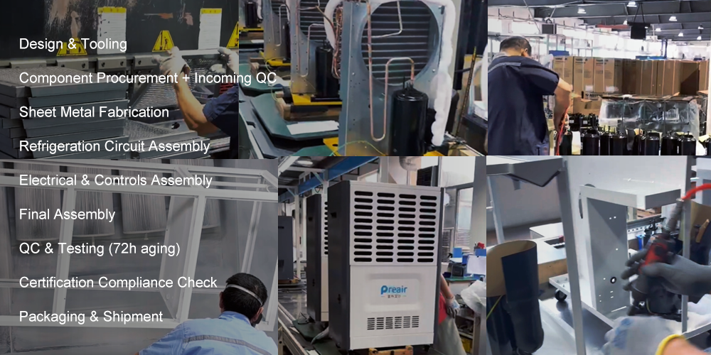Oem Commercial Refrigerant Dehumidifier Manufacturing Process