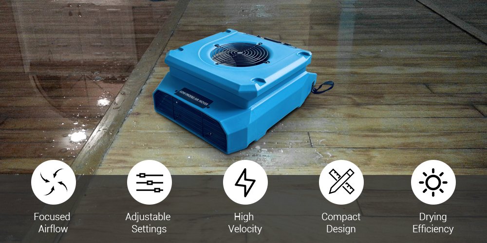 Pa Lo U1000 Centrifugal Air Movers for Drying Water Damage