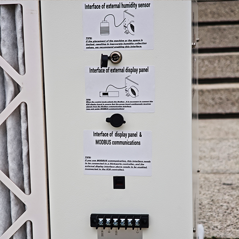 Post It Notes for Each Interface of the Pro210s Dehumidifier