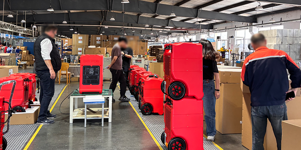 Preair Customer Inspect the Finished Lgr Dehumidifiers