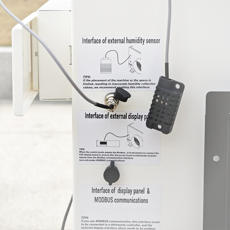 Terminal Interfaces of Guard120 Greenhouse Dehumidifier