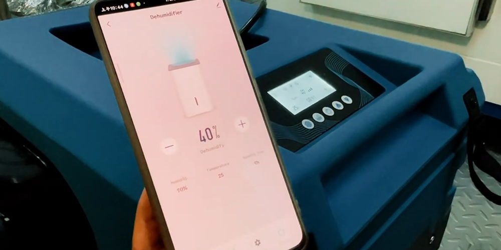 Use App to Control the Lgr Dehumidifier for Water Damage Restoration