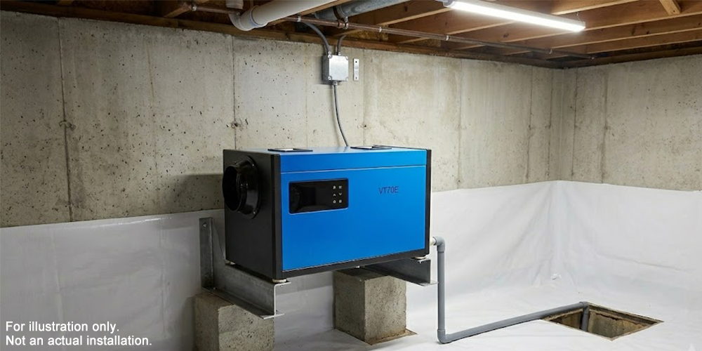 Vt70e Crawl Space Dehumidifier Installation
