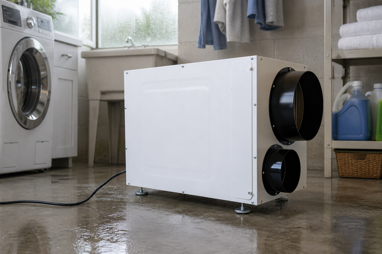 Wh135 Central Hvac Dehumidifier for Laundry Room Dry Clothes