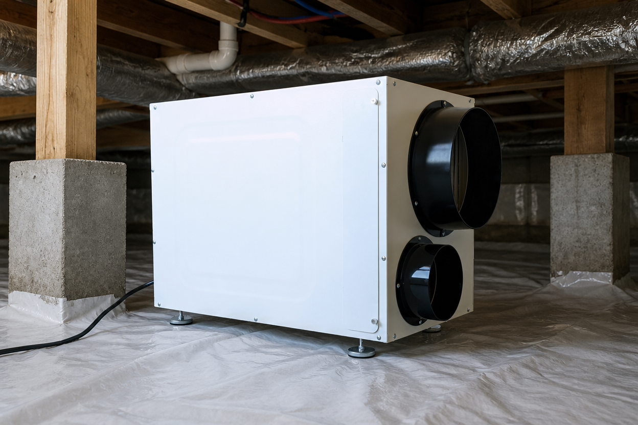 Wh135 Whole Home Dehumidifier for Crawl Space Humidity Control
