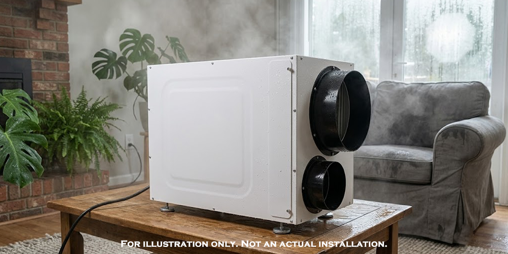 Wh135 Whole Home Dehumidifier for Heat Wave Humidity