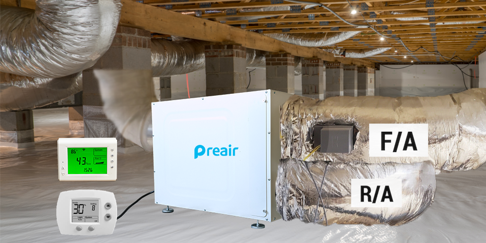 Wh70 Crawl Space Dehumidifier with Fresh Air Intake