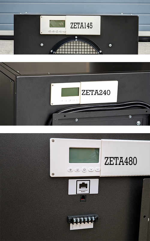 Zeta Ceiling Mount Dehumidifies with a Lcd Panel